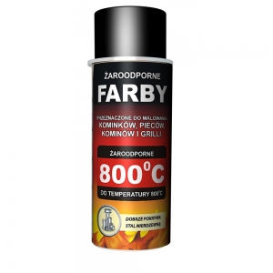 Hansa Farba spray żaroodporna 400 ml Czarna RAL 910