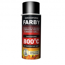 Farba spray żaroodporna 400 ml Czarna RAL 910